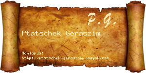 Ptatschek Geraszim névjegykártya
